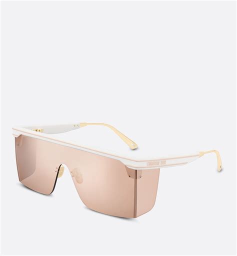 pinke dior brille|DiorClub M1U Pink Mirrored Mask Sunglasses .